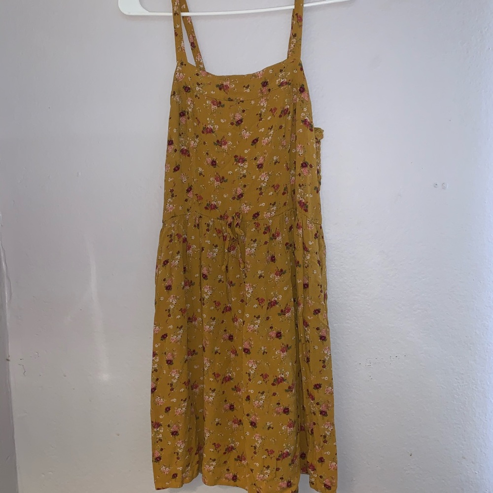 💐Floral Mustard dress